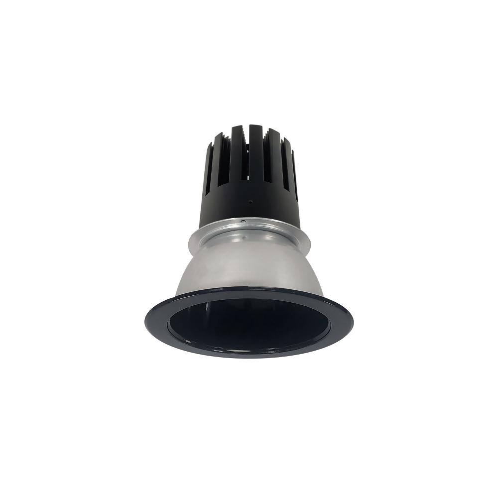 4" Sapphire III Round Open Reflector, 2500lm, 3500K, Flood Optic, Black Reflector/Black Flange