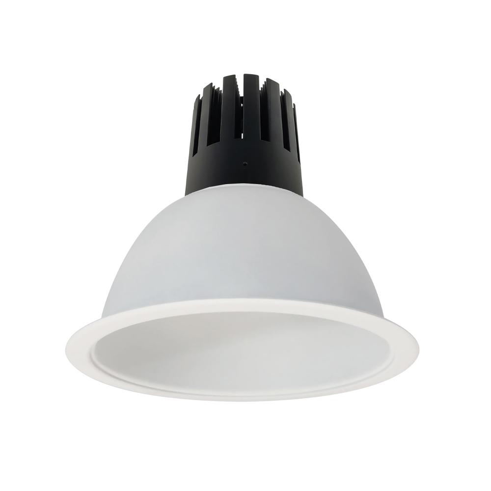8" Sapphire III Round Open Reflector for Integral EM Test Switch, 5500lm, 3000K, Flood Optic,