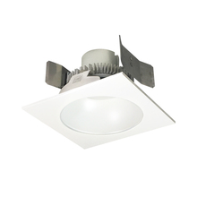 Nora NLCBC2-55340MPW/A - 5" Cobalt Click Square Retrofit Reflector with Round Aperture, 750lm / 10W, 4000K, Matte Powder