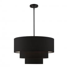 Livex Lighting 50274-04 - 4 Light Black Pendant Chandelier