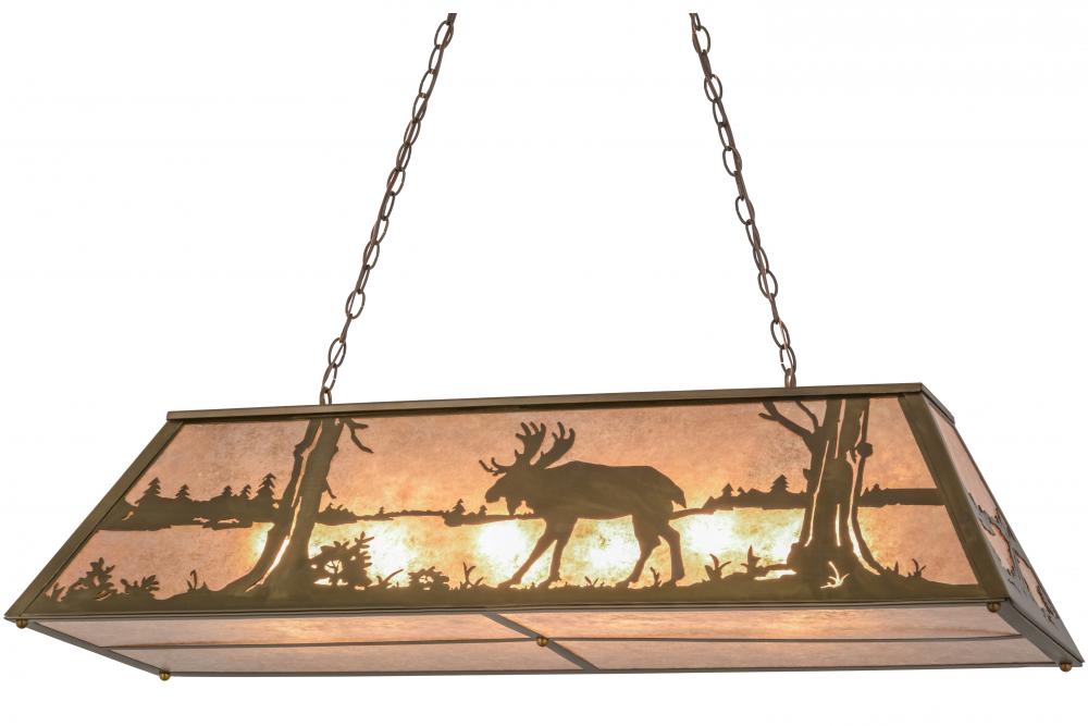 48"L Moose at Lake Oblong Pendant