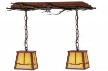 Meyda Blue 144412 - 26" Long Pine Branch Valley View 2 Light Island Pendant