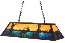 Meyda Blue 156497 - 48" Long Elk at Lake Oblong Pendant