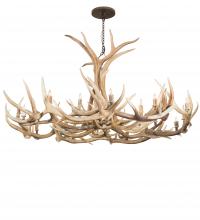 Meyda Blue 212267 - 84" Wide Antlers Elk & Mule Deer 18 Light Chandelier