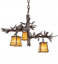 Meyda Blue 215312 - 24" Wide Pine Branch Valley View 3 Light Chandelier