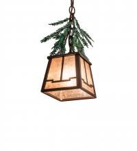 Meyda Blue 246451 - 5.5" Square Pine Branch Mini Pendant