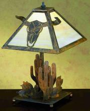 Meyda Blue 32795 - 21"H Steer Skull Table Lamp