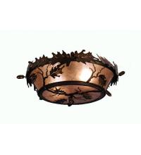 Meyda Blue 82070 - 20" Wide Oak Leaf & Acorn Flushmount