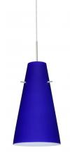 Besa Lighting 1JC-4124CM-LED-SN - Besa Cierro LED Pendant Cobalt Blue Matte Satin Nickel 1x9W LED