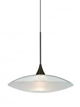 Besa Lighting 1XC-6294CL-LED-BR - Besa Pendant Spazio Bronze Clear/Frost 1x5W LED