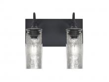 Besa Lighting 2WG-DUKESF-BK - Besa Duke Vanity, Silver Foil, Black Finish, 2x60W Medium Base