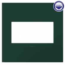 Legrand AWP2GEG - adorne Evergreen Two-Gang Screwless Wall Plate with Microban