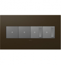 Legrand AWP4GBR4 - adorne Bronze Four-Gang Screwless Wall Plate