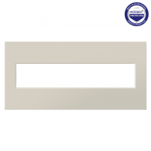 Legrand AWP5GOM - adorne Oatmeal Five-Gang Screwless Wall Plate with Microban