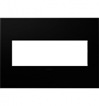 Legrand AWP3GNK4 - adorne Black Ink Three-Gang Screwless Wall Plate