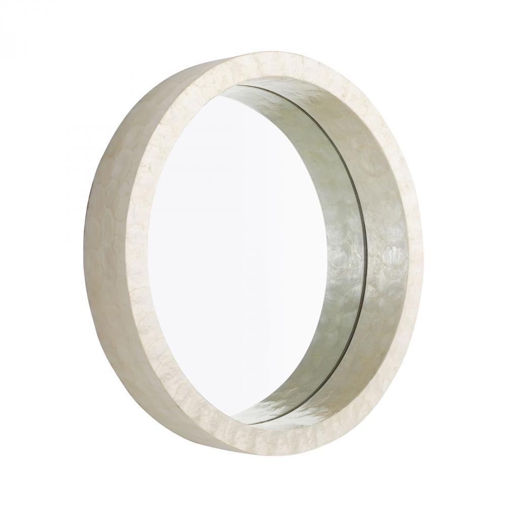 Triton Round Mirror Designed by J Kent Martin White - Small