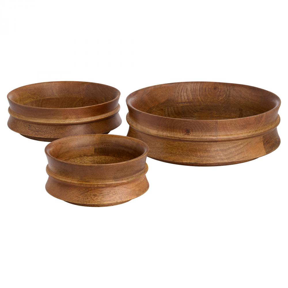 Madison Bowls Walnut - 3pc Set
