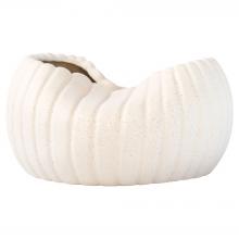 Cyan Designs 11777 - Organic Ribbed Bowl Designed by Thom Filicia Grainy White