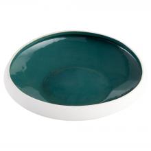 Cyan Designs 11880 - Tricolore Bowl Green White - Medium