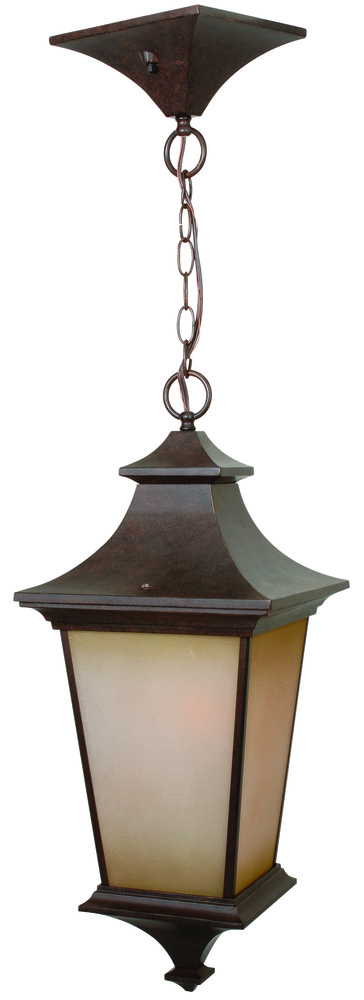 Argent 1 Light Pendant in Aged Bronze with Champagne Frost Glass