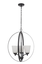 Craftmade 50233-FB-WG - Tyler 3 Light Foyer in Flat Black (White Glass)
