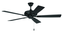 Craftmade ECF52FB5-FBGW - Eos 52" 5-Blade Ceiling Fan in Flat Black w/ Flat Black/Greywood Blades