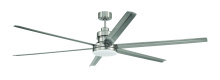 Craftmade MND72BNK6 - Mondo 72" 6-Blade Ceiling Fan in Brushed Polished Nickel w/ Brushed Polished Nickel Blades