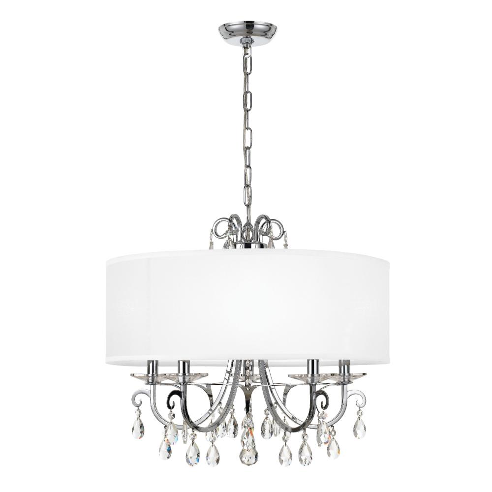 Othello 5 Light Swarovski Strass Crystal Polished Chrome Chandelier