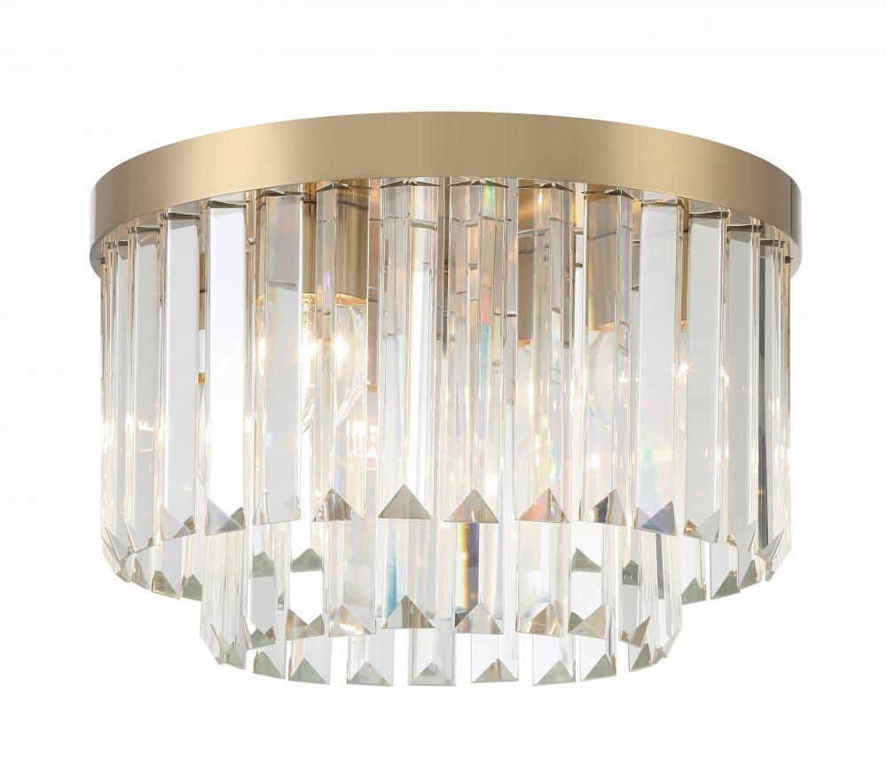 Hayes 16'' Aged Brass Flush Mount