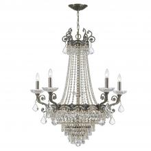 Crystorama 1486-HB-CL-S - Majestic 11 Light Swarovski Strass Crystal Historic Brass Chandelier