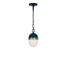 Crystorama CAP-8505-MK-TG - Brian Patrick Flynn for Crystorama Capsule 1 Light Matte Black + Textured Gold Outdoor Pendant