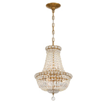 Crystorama ROS-A1006-AG-CL-MWP - Roslyn 12'' Aged Brass Chandelier