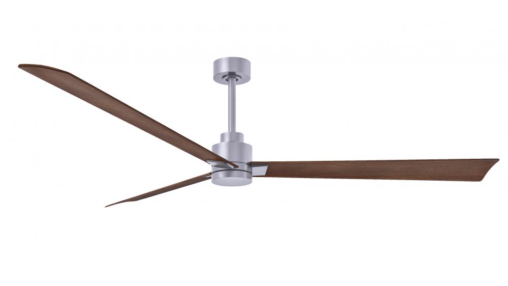 Alessandra - Brushed Nickel - Walnut Tone Blades - 72" Blades - 10" Downrod