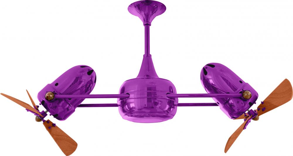 Duplo Dinamico - Rotational Ceiling Fan - Ametista Finish - Wood Blades