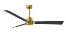 Matthews Fan Company AK-BRBR-BK-56 - Alessandra - Brushed Brass - Matte Black Blades - 56" Blades - 10" Downrod
