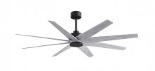 Matthews Fan Company AN-BK-BW-64 - Ariella 8-blade ceiling fan in Matte Black and Barn Wood Tone blades