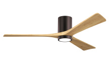 Matthews Fan Company IR3HLK-BB-LM-60 - Irene-3HLK - 60" Three Blade Flush Mount Paddle Fan - 5CCT Integrated LED - Brushed Bronze Finis