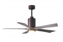 Matthews Fan Company PA5-TB-BW-52 - Patricia - 5 - 52" Five Blade Ceiling Fan - 5CCT Integrated LED - Textured Bronze Finish
