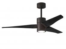 Matthews Fan Company SJ-TB-BK-52 - Super Janet - Textured Bronze - Black Blades - 52" Blades - 10" Downrod