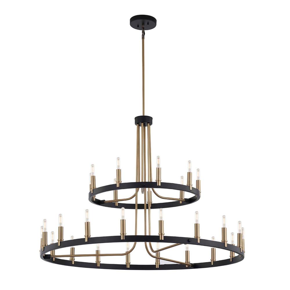 Clayton 42” 2-Tier 27-Light Chandelier