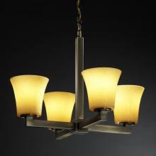 Justice Design Group CNDL-8829-14-AMBR-MBLK - Modular 4-Light Chandelier