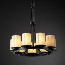  POR-8766-10-WFAL-MBLK - Dakota 9-Light Ring Chandelier