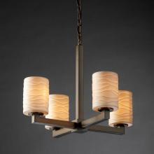 Justice Design Group POR-8829-10-SAWT-DBRZ - Modular 4-Light Chandelier