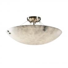 Justice Design Group CLD-9652-25-NCKL-F3 - 24" Semi-Flush Bowl w/ PAIR SQUARE W/ POINTS FINIALS