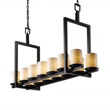 Justice Design Group POR-8769-10-WAVE-MBLK - Dakota 14-Light Bridge Chandelier (Short)