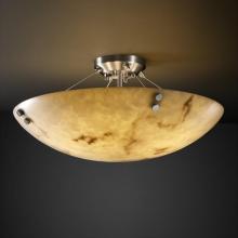 Justice Design Group FAL-9657-25-NCKL-F6 - 48" Semi-Flush Bowl w/ CONCENTRIC CIRCLES FINIALS