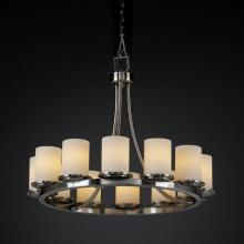 Justice Design Group FSN-8768-10-MROR-MBLK - Dakota 12-Light Ring Chandelier (Short)