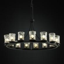 Justice Design Group GLA-8715-16-WHTW-DBRZ - Dakota 15-Light 1-Tier Ring Chandelier