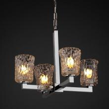 Justice Design Group GLA-8829-26-CLRT-MBLK - Modular 4-Light Chandelier