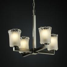 Justice Design Group GLA-8829-16-WTFR-MBLK - Modular 4-Light Chandelier